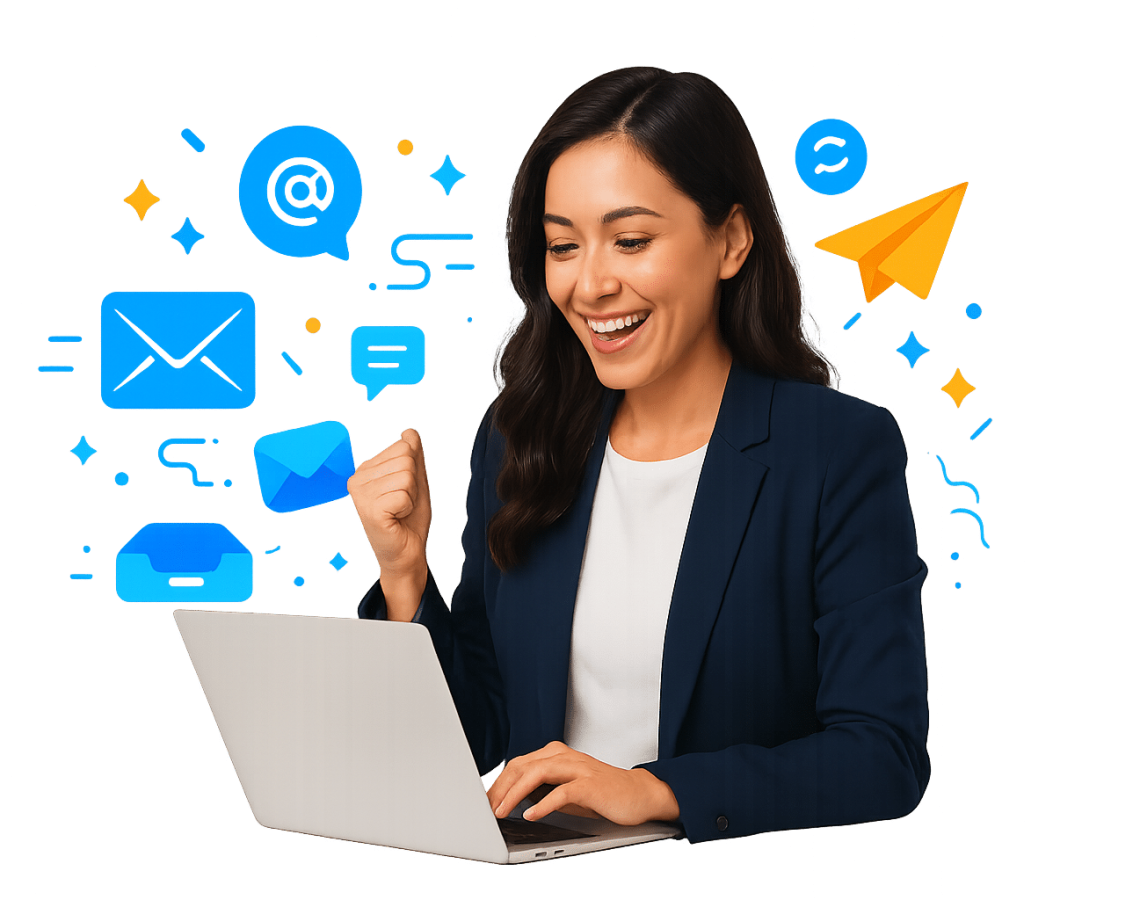 Sydney AI email chatbot replying to a customer message, booking a time and sending a confirmation.